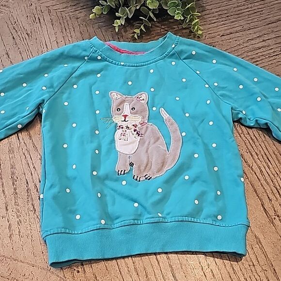 Polka dot kitty sweater size 4-5 - Picture 1 of 7